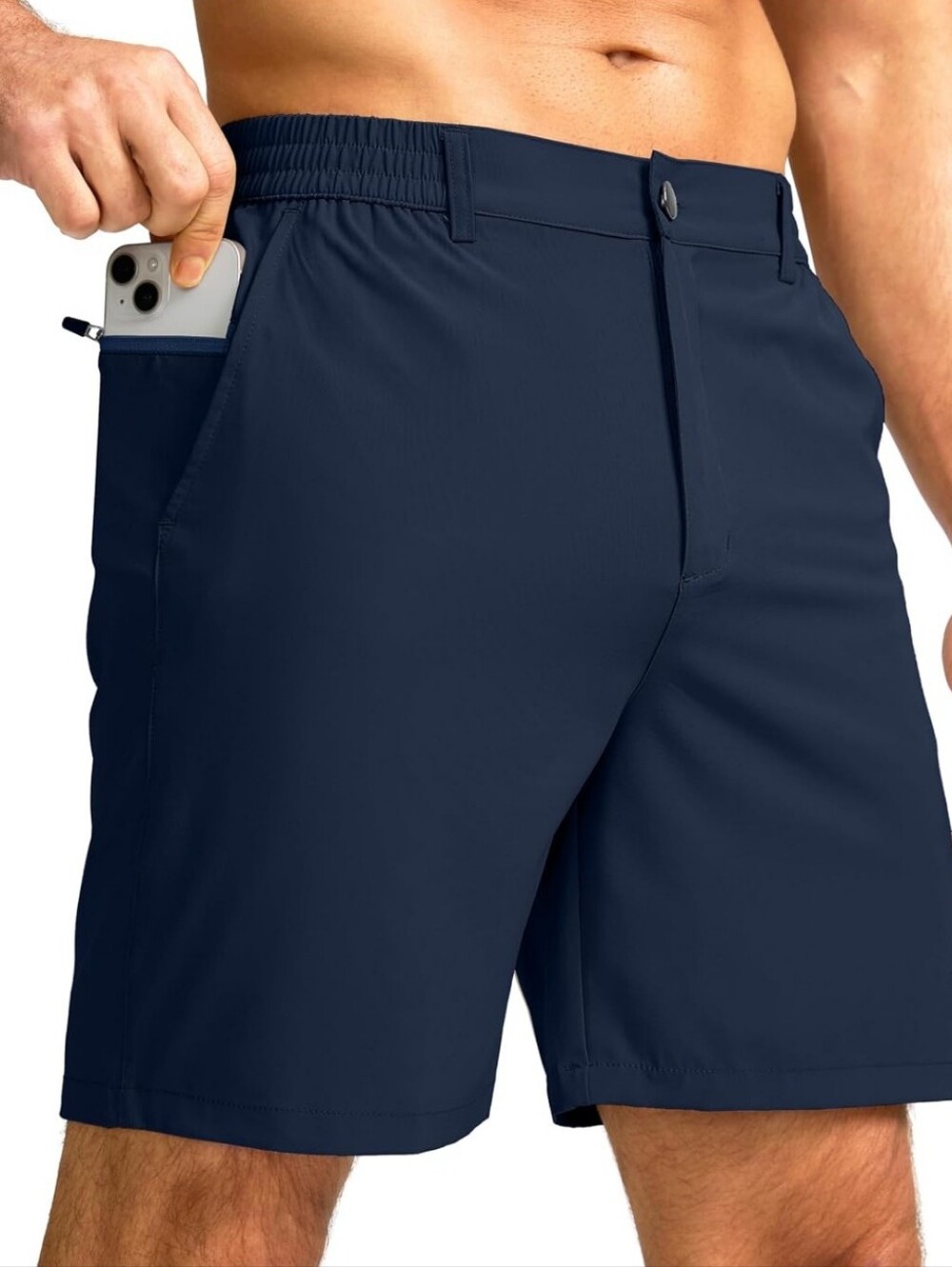 Men's Navy Casual Lightweight Golf Shorts for Men